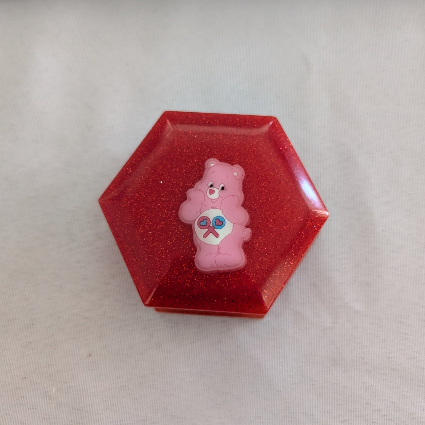 Resin Hexagon with character lid jewelry/trinket box
