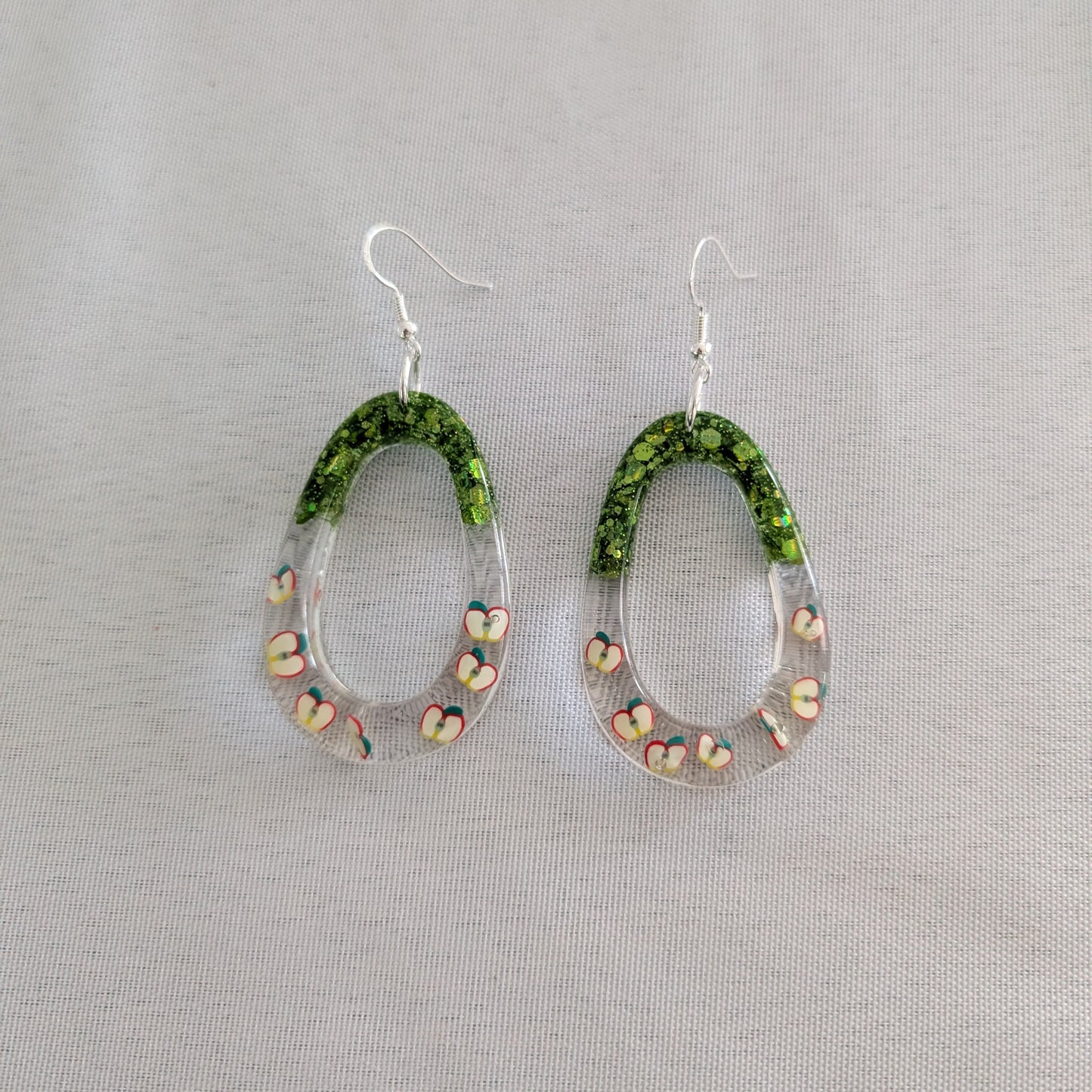Resin Open Teardrop Dangle Earrings