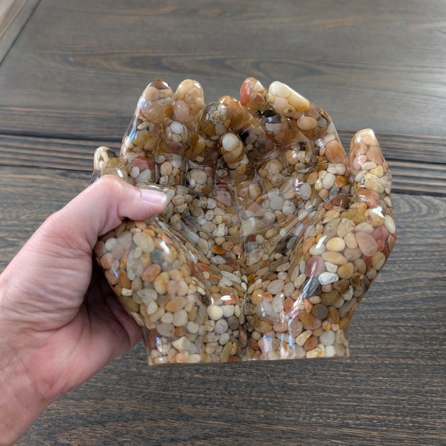 Resin Reaching Hands Jewelry Holder – Unique Catch-all Tray for Rings & Keys