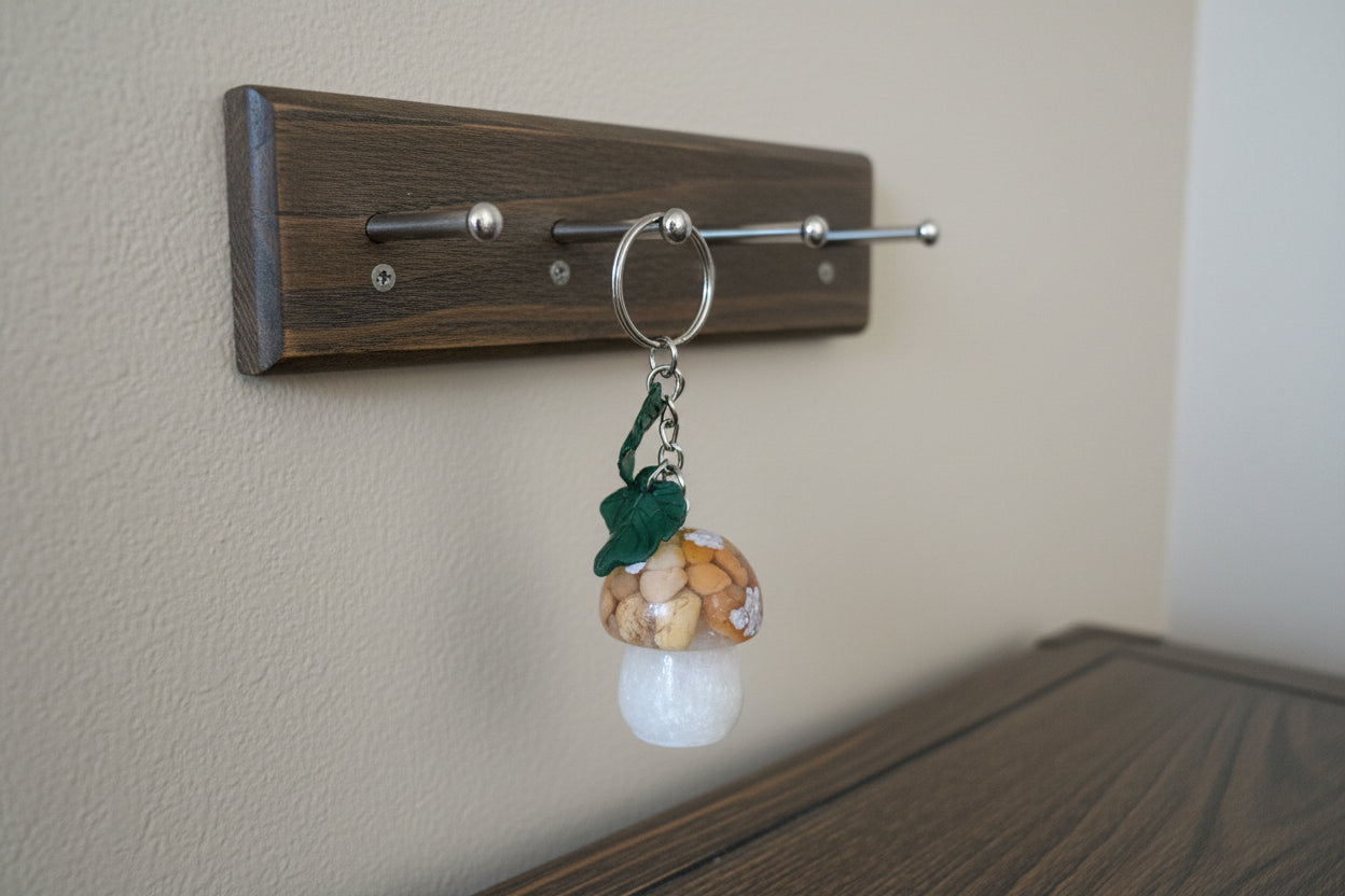 Keychain - Resin mushroom B