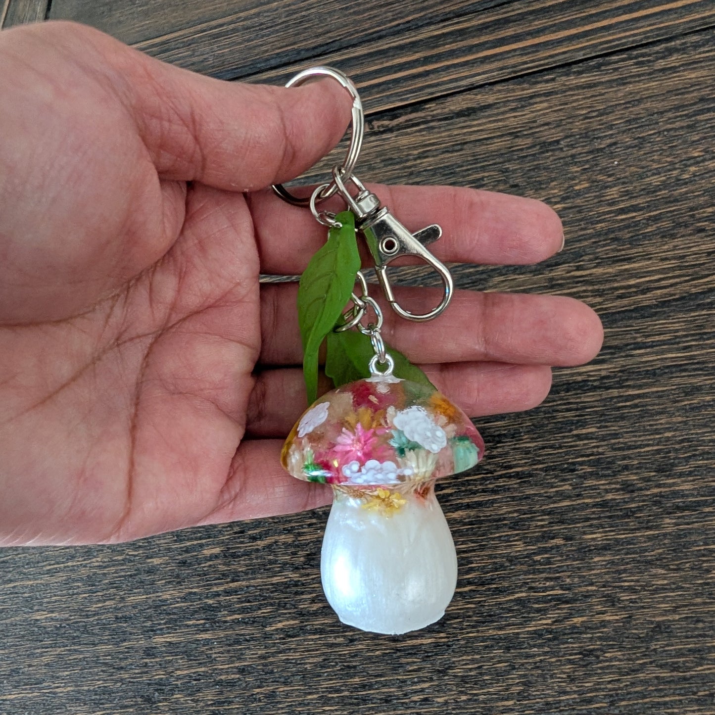 Keychain - Resin mushroom A
