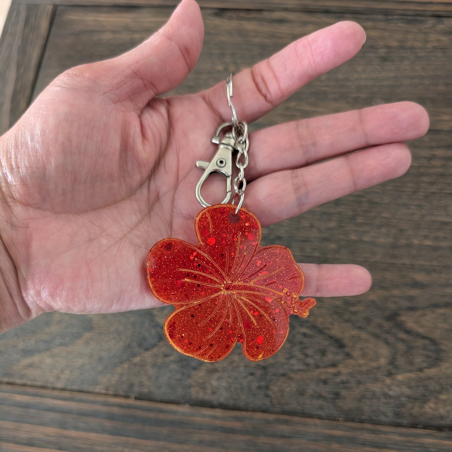 Keychain - Resin flower