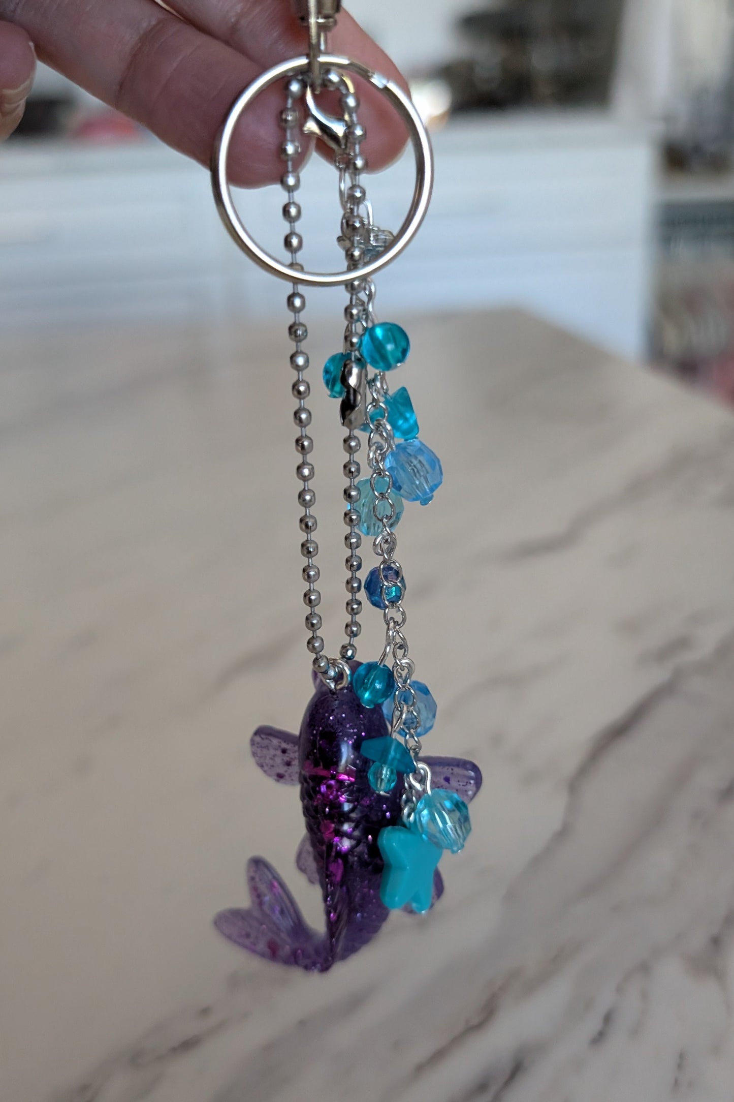 Resin fish bag charm