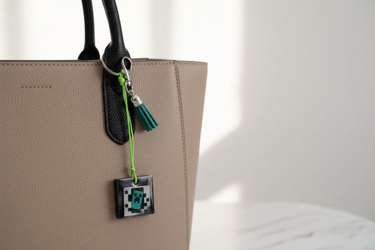 Handmade Gamer Aesthetic Bag Charm | Epoxy Resin Level Up Charm with Tassel