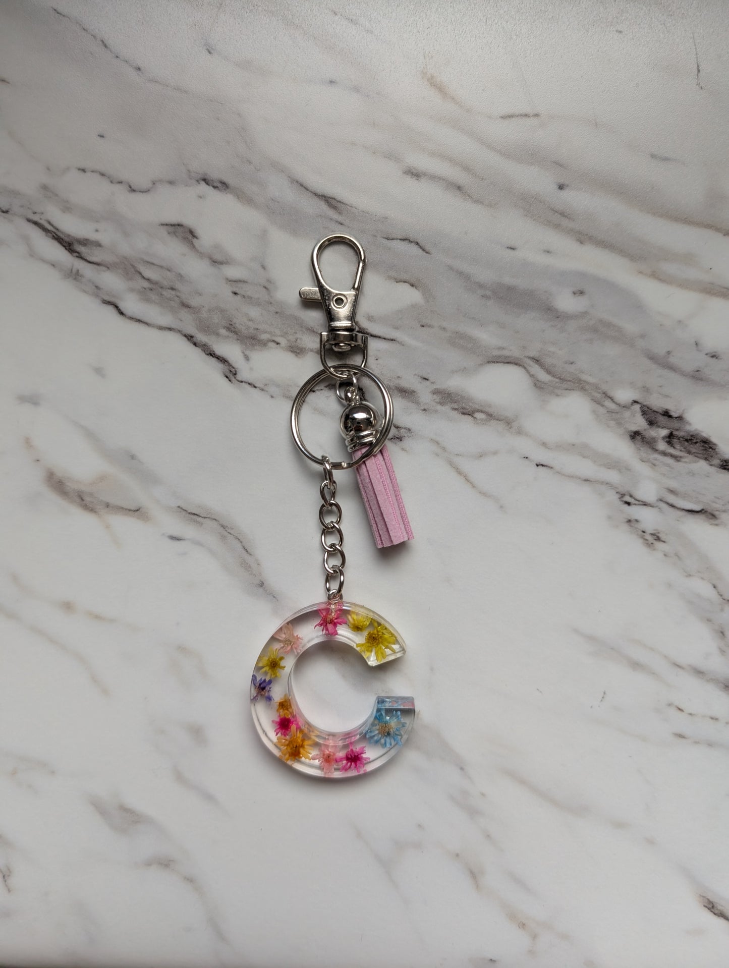 Handmade Resin Letter Keychains | Series 1: Letters A - E