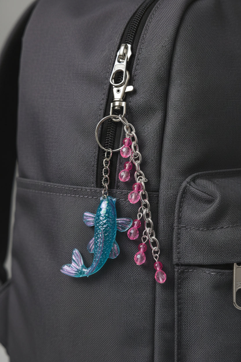 Resin fish bag charm