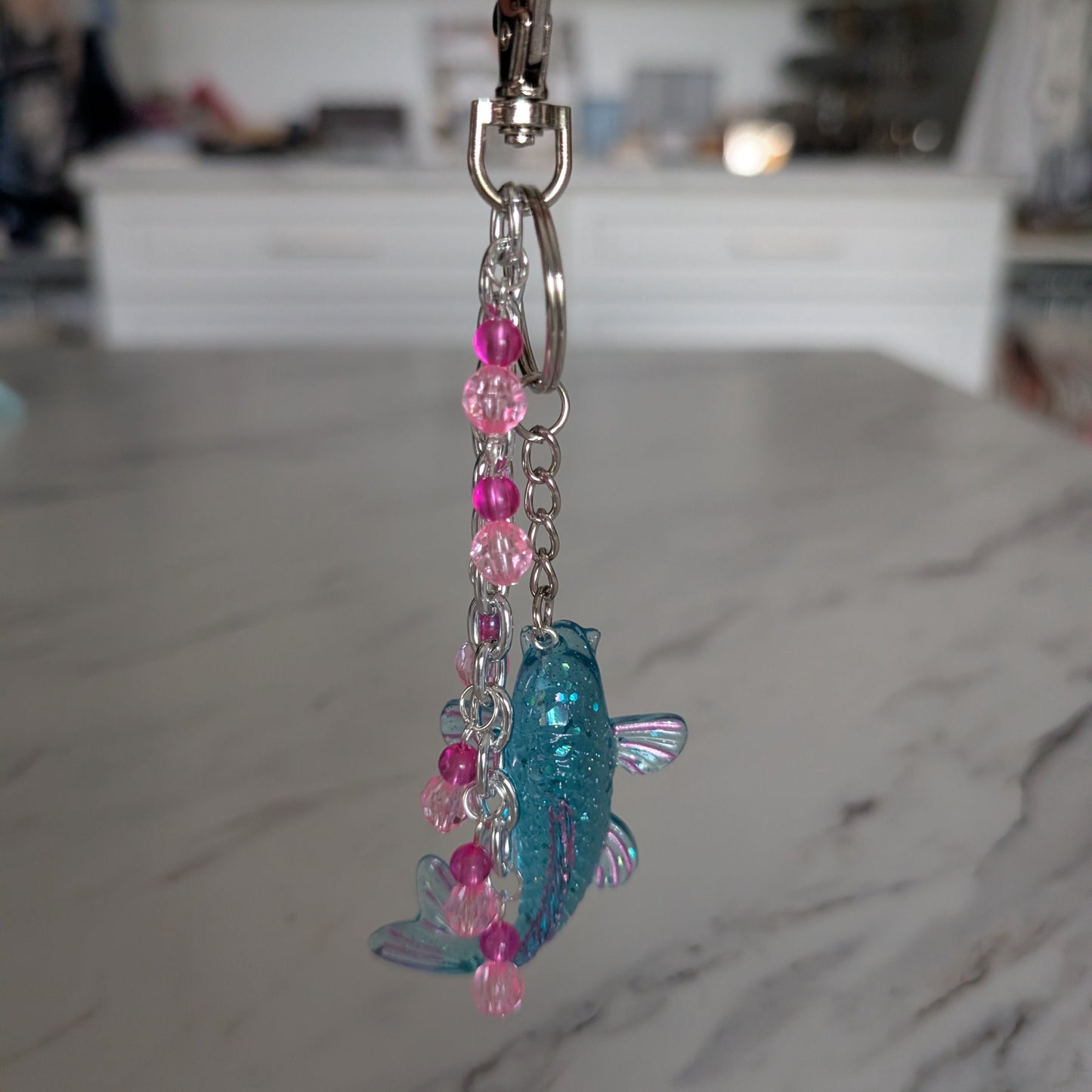 Resin fish bag charm