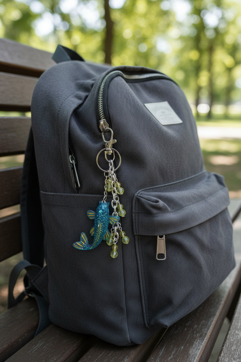 Resin fish bag charm