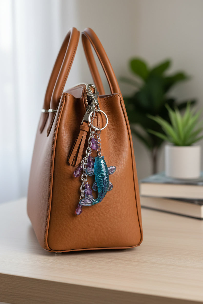 Resin fish bag charm