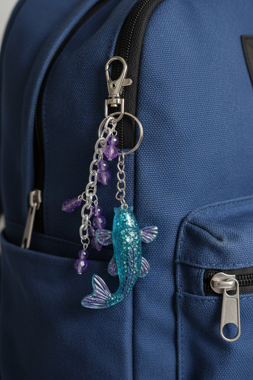 Resin fish bag charm