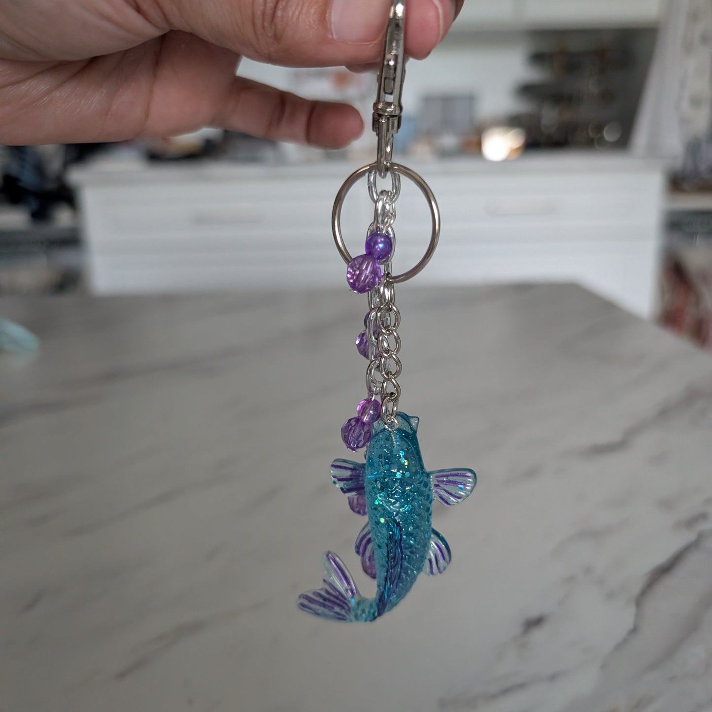 Resin fish bag charm