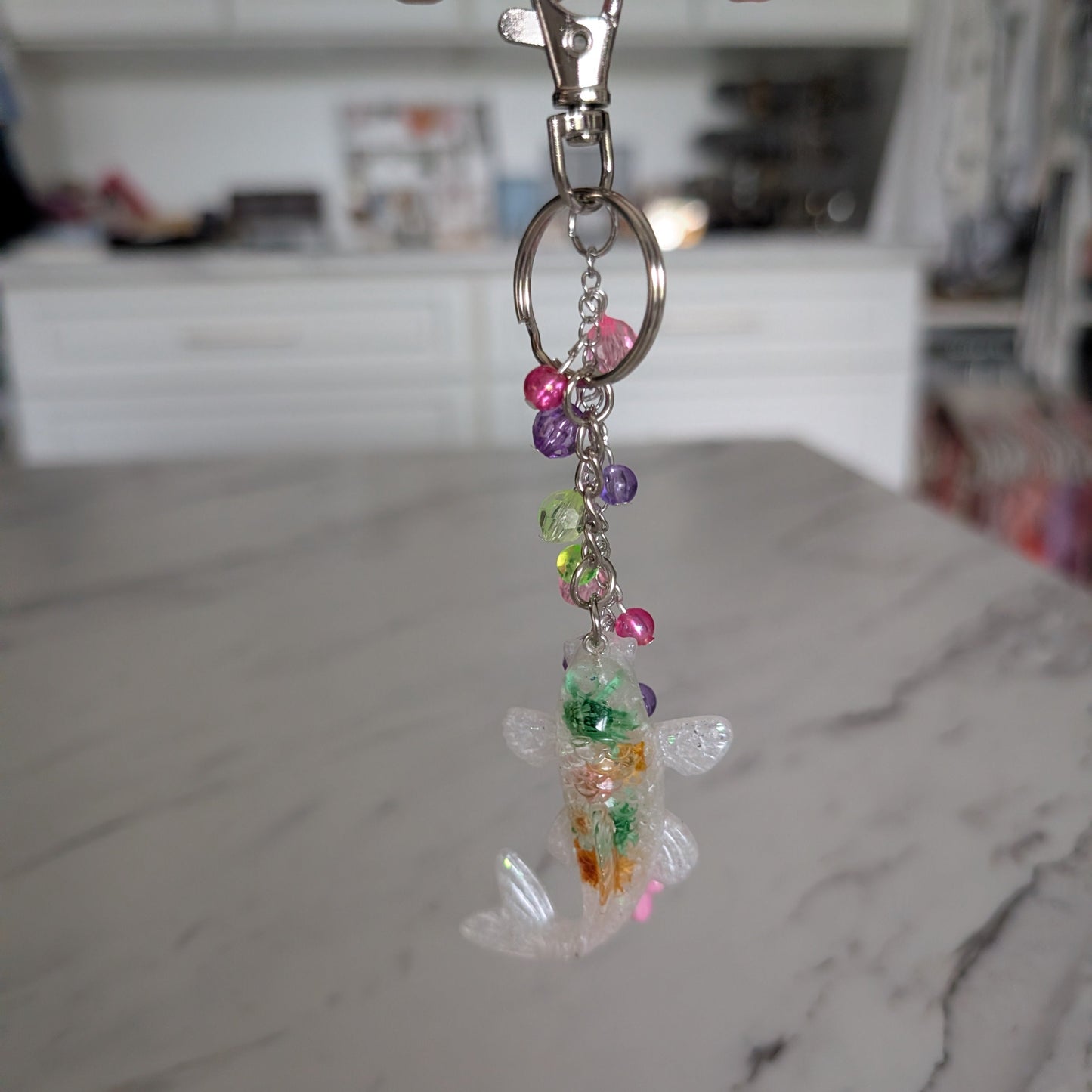 Resin fish bag charm