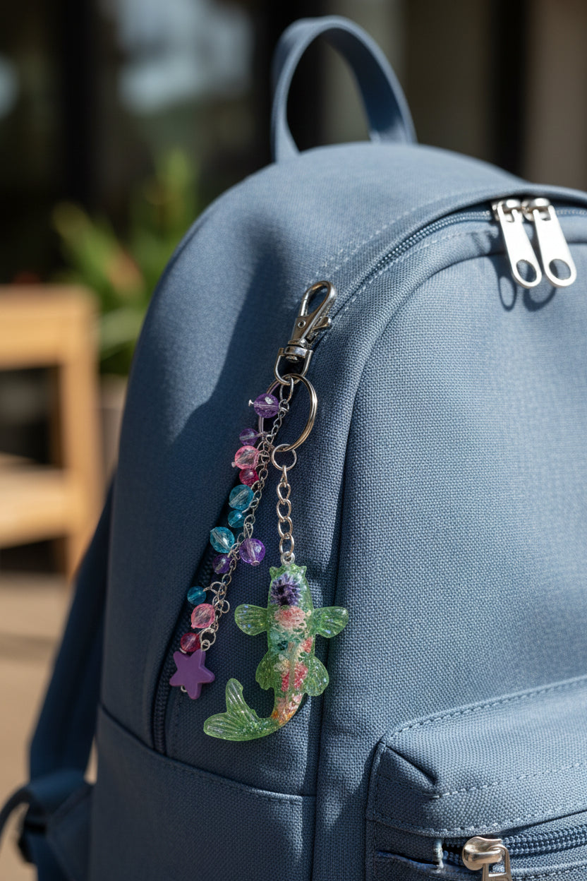 Resin fish bag charm