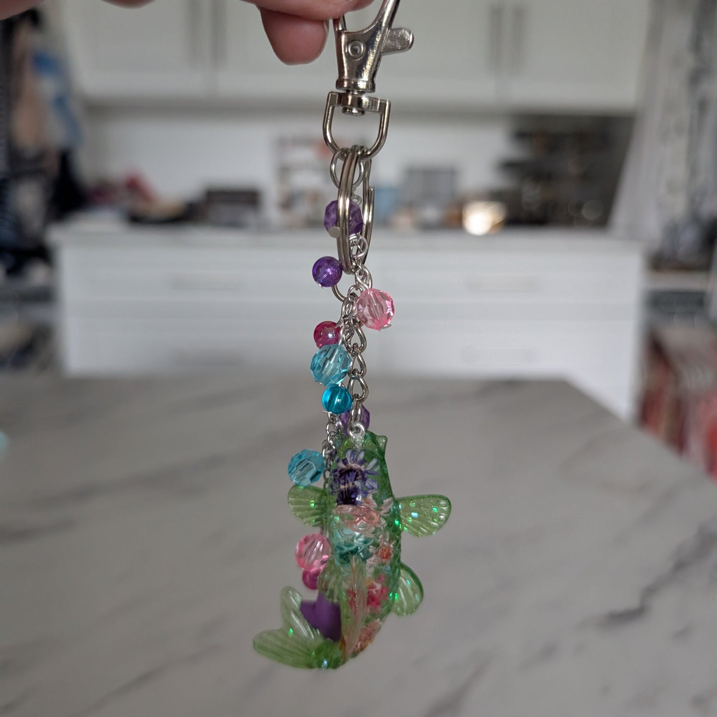 Resin fish bag charm
