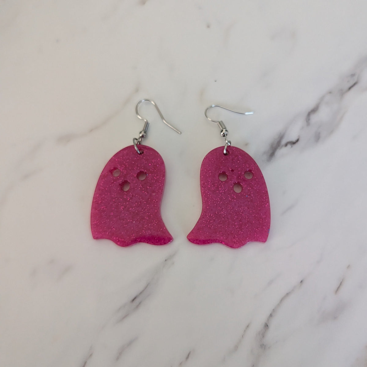 Earrings - Resin ghost on hook