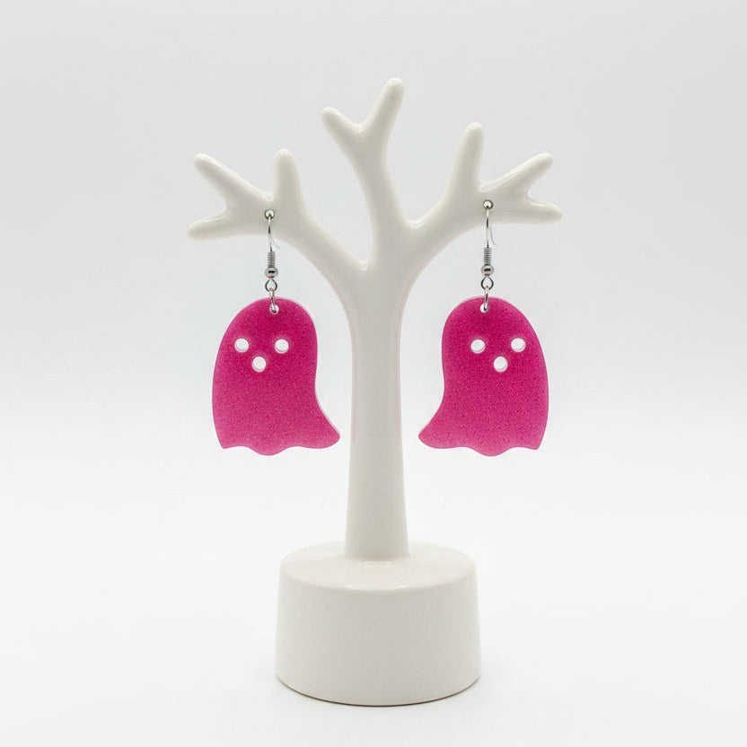 Earrings - Resin ghost on hook