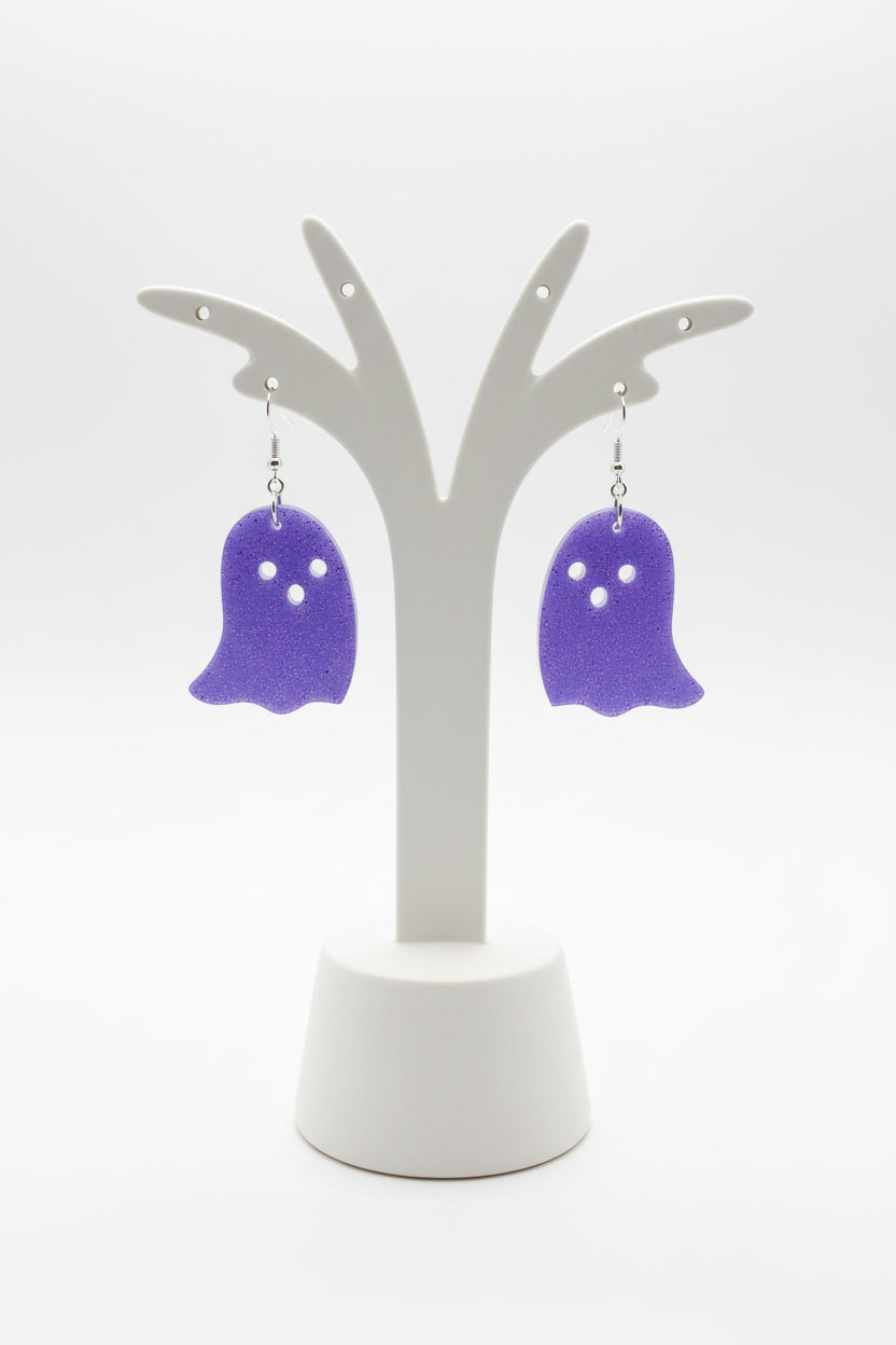 Earrings - Resin ghost on hook