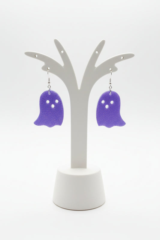 Earrings - Resin ghost on hook