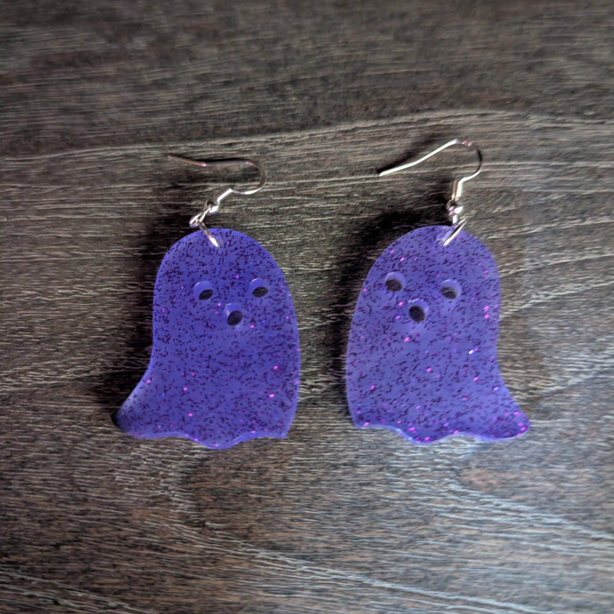 Earrings - Resin ghost on hook