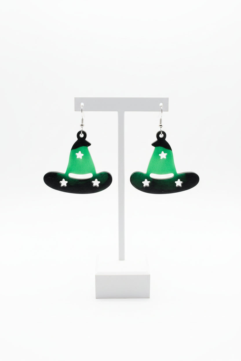 Earrings - Resin witch hat on hook