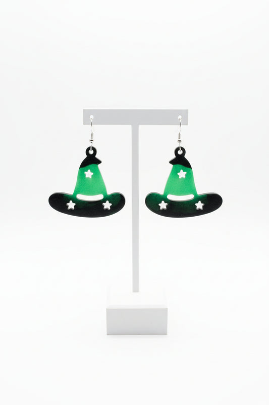 Earrings - Resin witch hat on hook