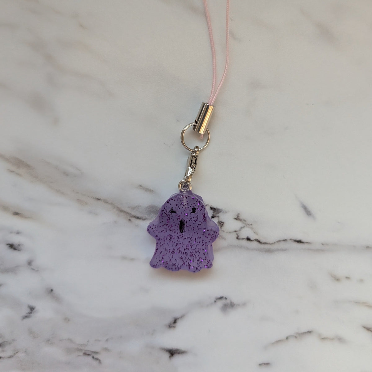 Resin ghost phone charm