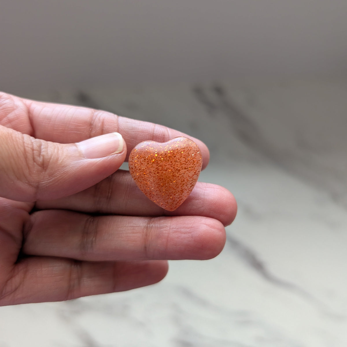 Pin - 3D medium resin heart pin with silver butterfly clutch