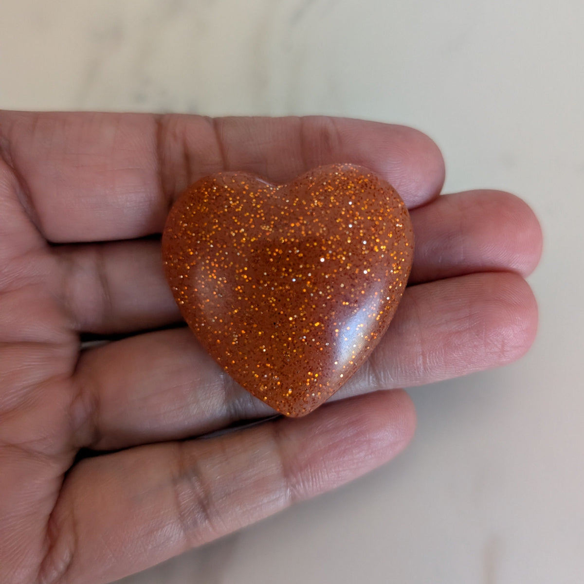 Pin - 3D large resin heart pin with silver butterfly clutch