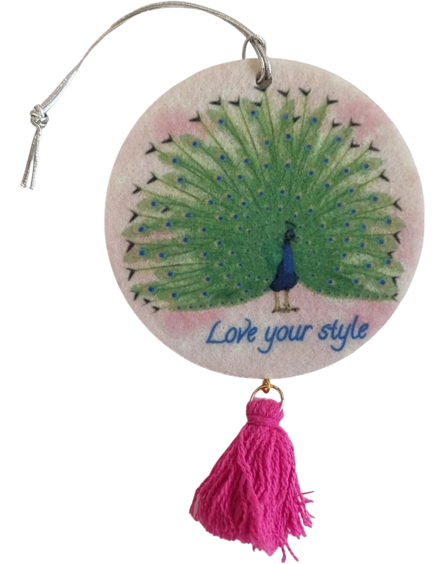 Car Ornament - Round double sided "Love your style"