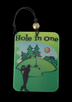 Car Ornament - Double sided rectangle Hole in One