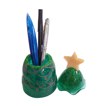 Knickknack - Resin Christmas tree trinket with lid