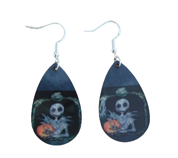 Earrings - Double sided sublimated Jack image on silver hook