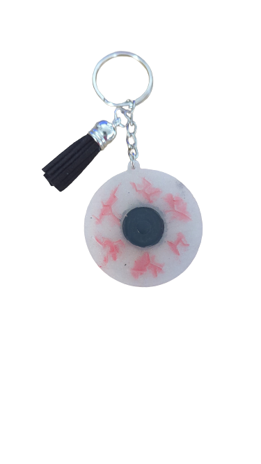 Keychain - Resin eye with acrylic tassel