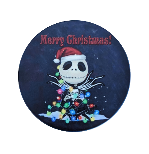 Coaster - Round ceramic coaster (Merry Christmas! Jack)