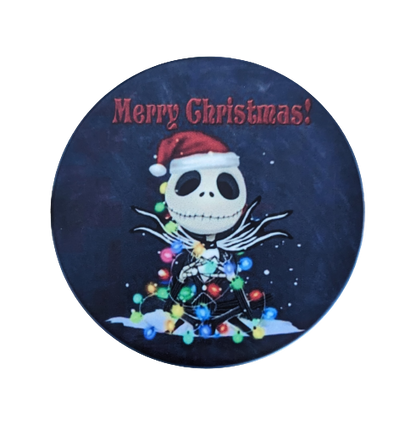 Coaster - Round ceramic coaster (Merry Christmas! Jack)