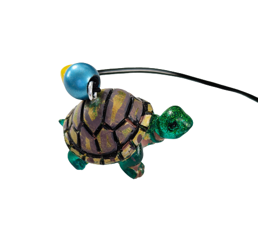 Car Ornaments - Resin medium turtle with beads