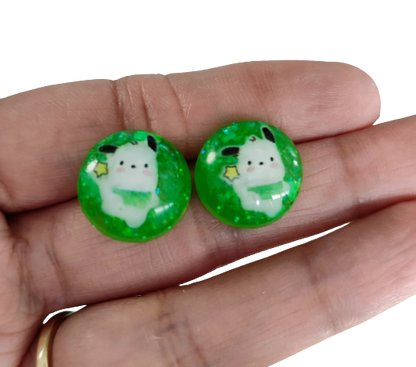 Earrings - 3D Pochacco Resin on post