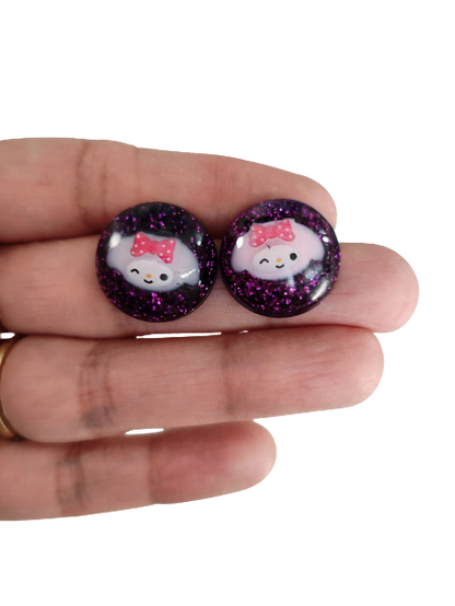 Earrings - 3D My Melody Resin on post