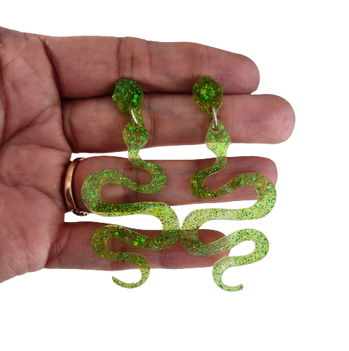 Earrings - Resin snake on post