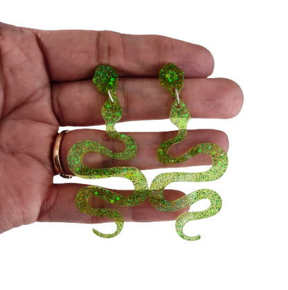 Earrings - Resin snake on post