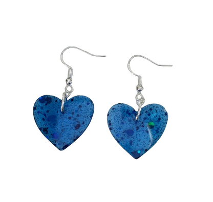 Earrings - Resin medium heart on hook