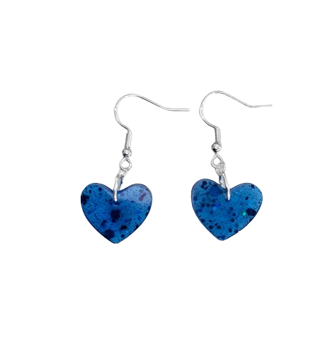 Earrings - Resin small heart on hook