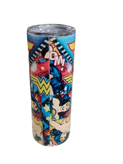 Tumbler - 20 oz Skinny Tumbler "Wonder Woman"