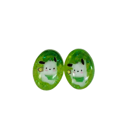 Earrings - 3D Pochacco Resin on post