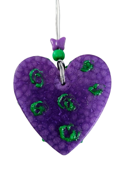 Freshie - Purple Heart With Bead