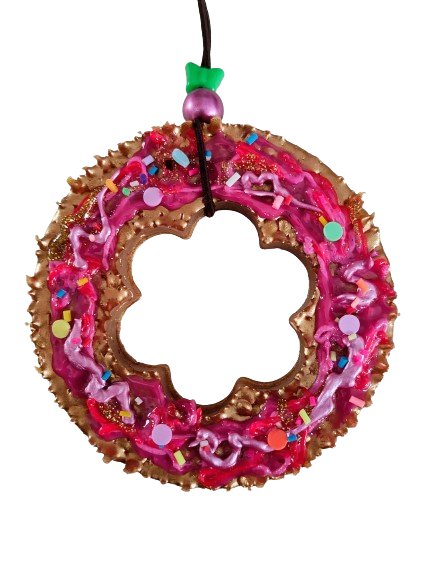 Freshie - Donut with sprinkles and flower inner shape