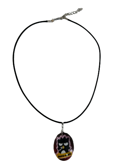 Necklace - 17.5 inches black waxed cord with resin Badtz-Maru pendant