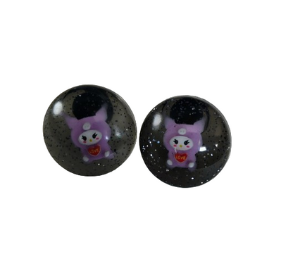 Earrings - 3D Kuromi Resin on post