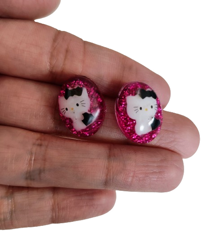 Earrings - 3D Hello Kitty Resin on post