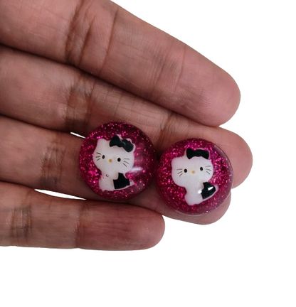 Earrings - 3D Hello Kitty Resin on post